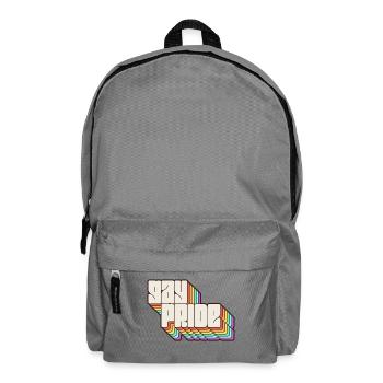 Gay Pride Rainbow Shadow Statement - Backpack - elephant grey - Front