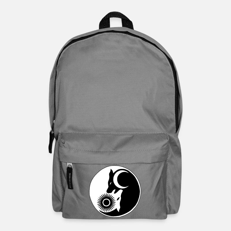 Loup yin yang - Sac à dos - gris éléphant