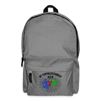 Romantisch Valentinstag Herz Statement - Rucksack - Mittelgrau - Vorne