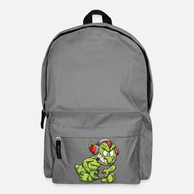 Gamer Snake with Headphones and Control - Backpack - elephant grey
