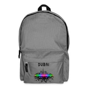 Dubai Skyline Splash Design / Geschenk - Rucksack - Mittelgrau - Vorne