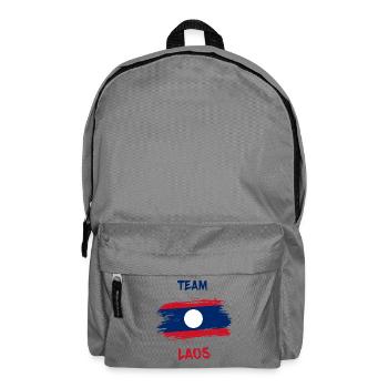 Team Laos Flaggen Design / Geschenk - Rucksack - Mittelgrau - Vorne