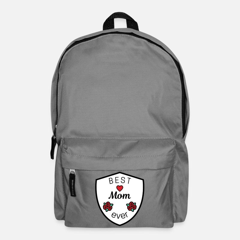 best mom ever coat of arms shield heart coat - Backpack - elephant grey