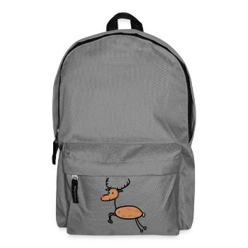 Lustig Rentier Weihnachten - Rucksack - Mittelgrau - Vorne