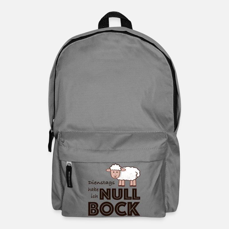 Null Bock auf Dienstag - Schaf - Rucksack - Mittelgrau