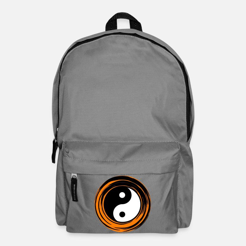 Yin-Yang orange - Rucksack - Mittelgrau