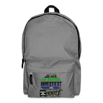 Börse Investieren Finanzen Statement - Rucksack - Mittelgrau - Vorne