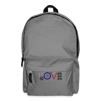 Liebe Fahrrad Rad - Rucksack - Mittelgrau - Vorne