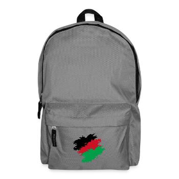 Malawi Farben Flagge Fahne Bürste - Rucksack - Mittelgrau - Vorne
