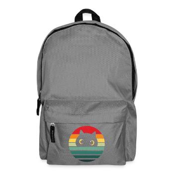 Retro Cat Vintage Cat Cat Lover - Backpack - elephant grey - Front