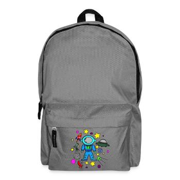 Planeten Fliegen Kids - Rucksack - Mittelgrau - Vorne