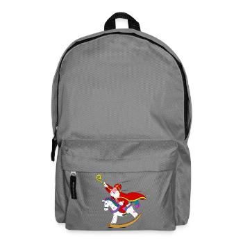 Sinterklaas auf Schaukelpferd - Rucksack - Mittelgrau - Vorne