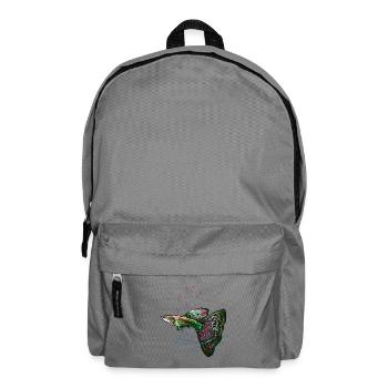Guppy Anfängerfisch Aquarium Spaß - Rucksack - Mittelgrau - Vorne