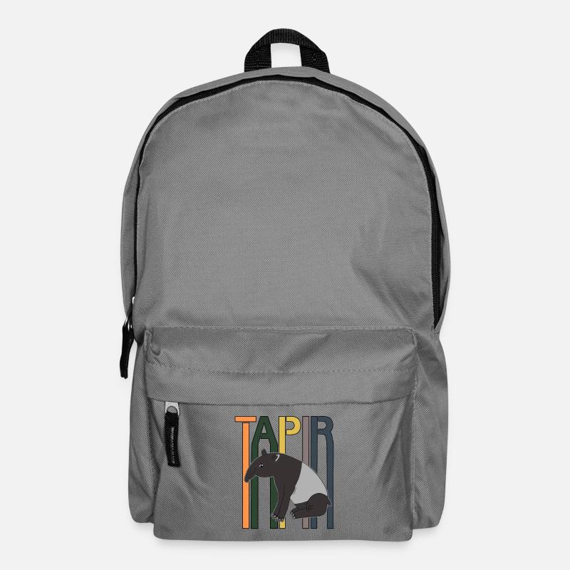 Tapir Retro Font Gift - Backpack - elephant grey