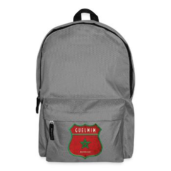 Guelmim Morocco Coat of Arms Flags Design - Backpack - elephant grey - Front