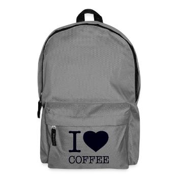 I LOVE COFFEE Kaffee Käffchen - Rucksack - Mittelgrau - Vorne
