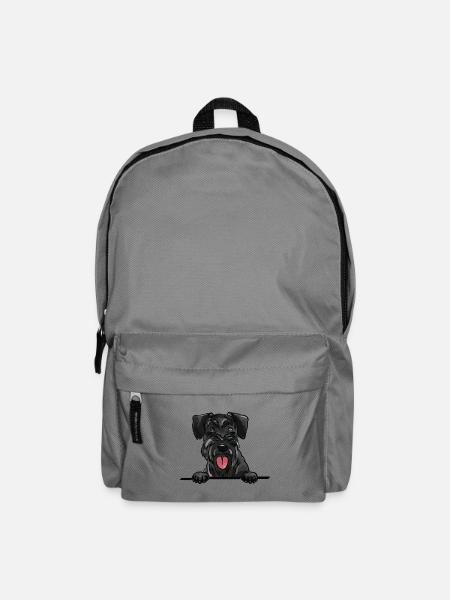 Riesenschnauzerhund für spähende Hundeliebhaber - Rucksack - Mittelgrau