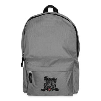 Pumi Hund für Peeking Dog Lovers - Rucksack - Mittelgrau - Vorne