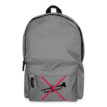 Trompete Verboten Schild - Rucksack - Mittelgrau - Vorne
