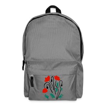 Mohnblumen Matisse inspiriert - Rucksack - Mittelgrau - Vorne