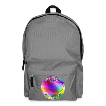 Rainbow with heart and tolerance without a wall - Backpack - elephant grey - Front