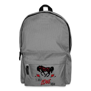 Icelandic Icelandic Horses Horses Statement Heart - Backpack - elephant grey - Front