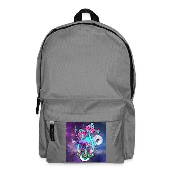 Magic Mushrooms Psychedelische Pilz Kunst - Rucksack - Mittelgrau - Vorne
