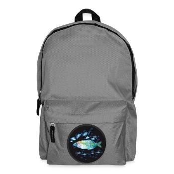 farbenfroher Fisch inmitten eines Fischschwarms - Rucksack - Mittelgrau - Vorne