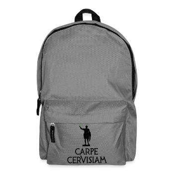 Funny Beer Latin Carpe Cervisiam Carpe Diem - Backpack - elephant grey - Front