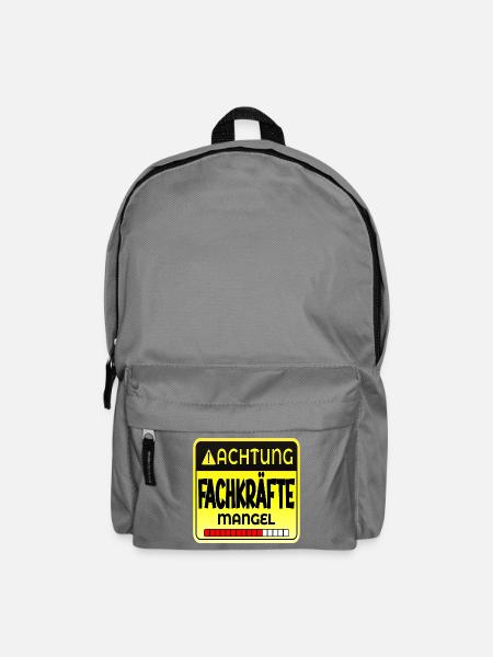 FACHKRÄFTE MANGEL SPRÜCHE - Rucksack - Mittelgrau