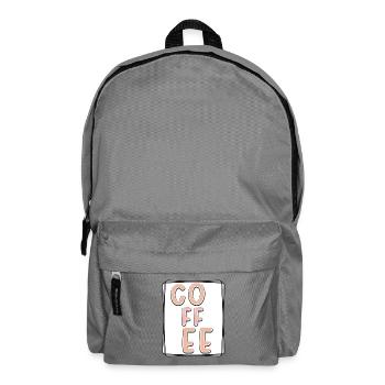 Kaffee Typo Panel - Rucksack - Mittelgrau - Vorne
