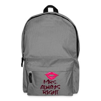 Frauen Perfekt Lustiger Spruch Statement Richtig - Rucksack - Mittelgrau - Vorne