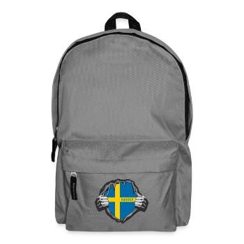 Sweden flags design - Backpack - elephant grey - Front