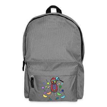 Süßigkeiten Nachspeise Naschen Bonbon Naschkatzen - Rucksack - Mittelgrau - Vorne