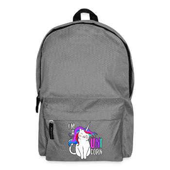 Einhorn Katze Geschenk - Rucksack - Mittelgrau - Vorne