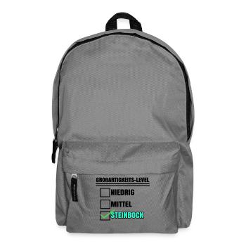 Steinbock Statement Horoskop Tierkreis Astronomie - Rucksack - Mittelgrau - Vorne