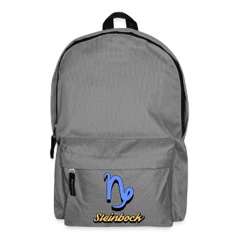 Tierkreiszeichen Horoskop Spruch Steinbock Himmel - Rucksack - Mittelgrau - Vorne