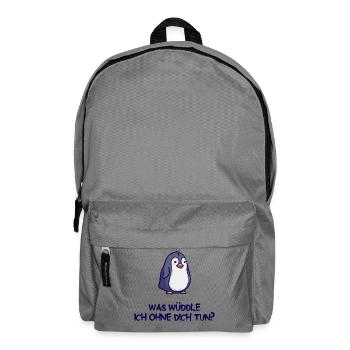 Tier Humorvoll Pinguin Statement Arktis Vogel - Rucksack - Mittelgrau - Vorne