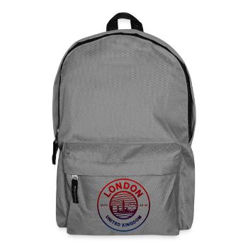 London Rundstempel Skyline - Rucksack - Mittelgrau - Vorne