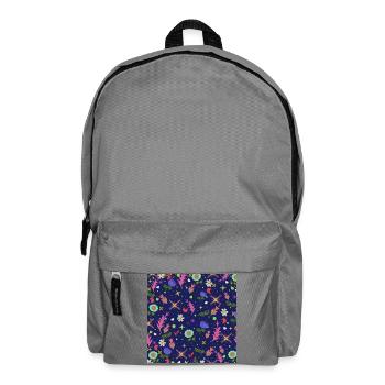all over prints mädchen, kindliches Blumenmuster - Rucksack - Mittelgrau - Vorne