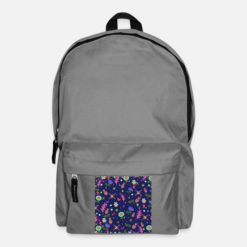 all over prints mädchen, kindliches Blumenmuster - Rucksack - Mittelgrau