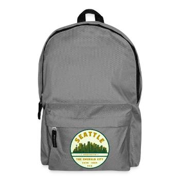 Seattle Emerald City Skyline - Rucksack - Mittelgrau - Vorne