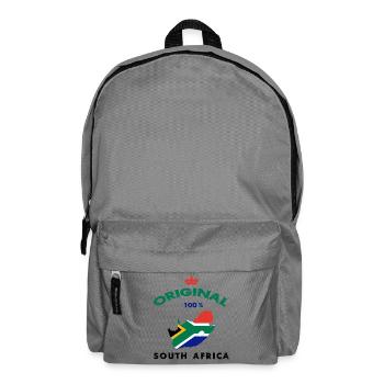 South Africa original 100% flag design - Backpack - elephant grey - Front