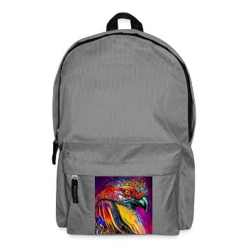 Wonderful colorful crow - Backpack - elephant grey - Front