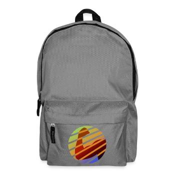 Invincible - Muscles - strong - colorful - Backpack - elephant grey - Front