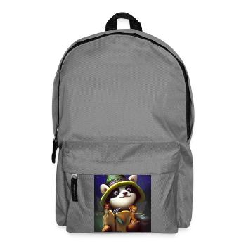 Cute panda with little fairies - Backpack - elephant grey - Front