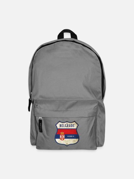 Belgrad Serbien Wappen Flaggen Design - Rucksack - Mittelgrau