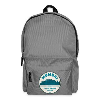 Mumbai City of Dreams Skyline - Backpack - elephant grey - Front