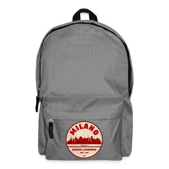 Milan Skyline Retro Abzeichen Lombardei - Rucksack - Mittelgrau - Vorne
