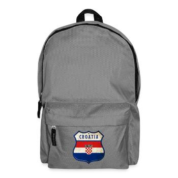 Croatia flag coat of arms design - Backpack - elephant grey - Front